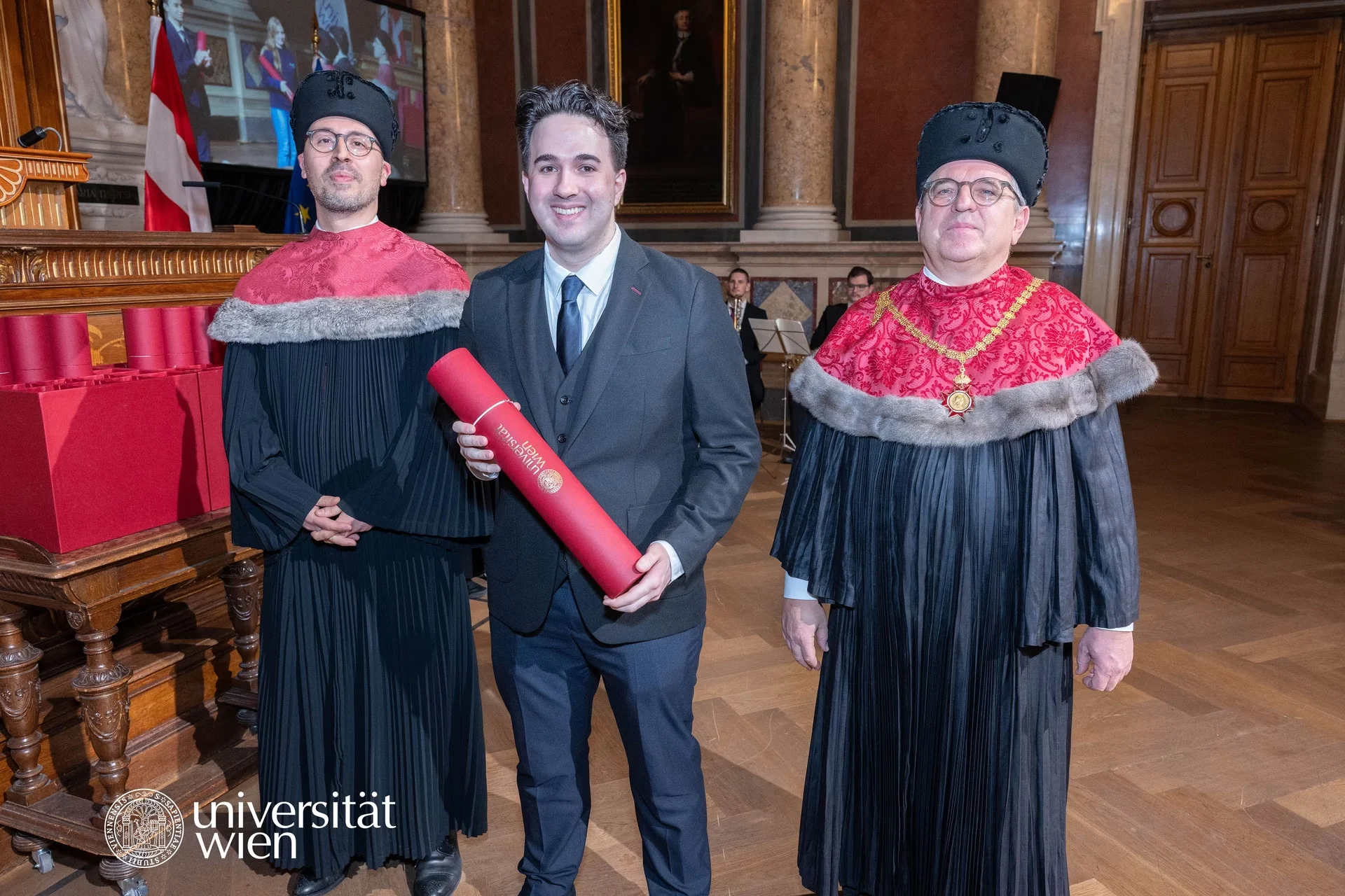 Ing. Mag. Nicolai Helldorff bei der Sponsion an der Universität Wien